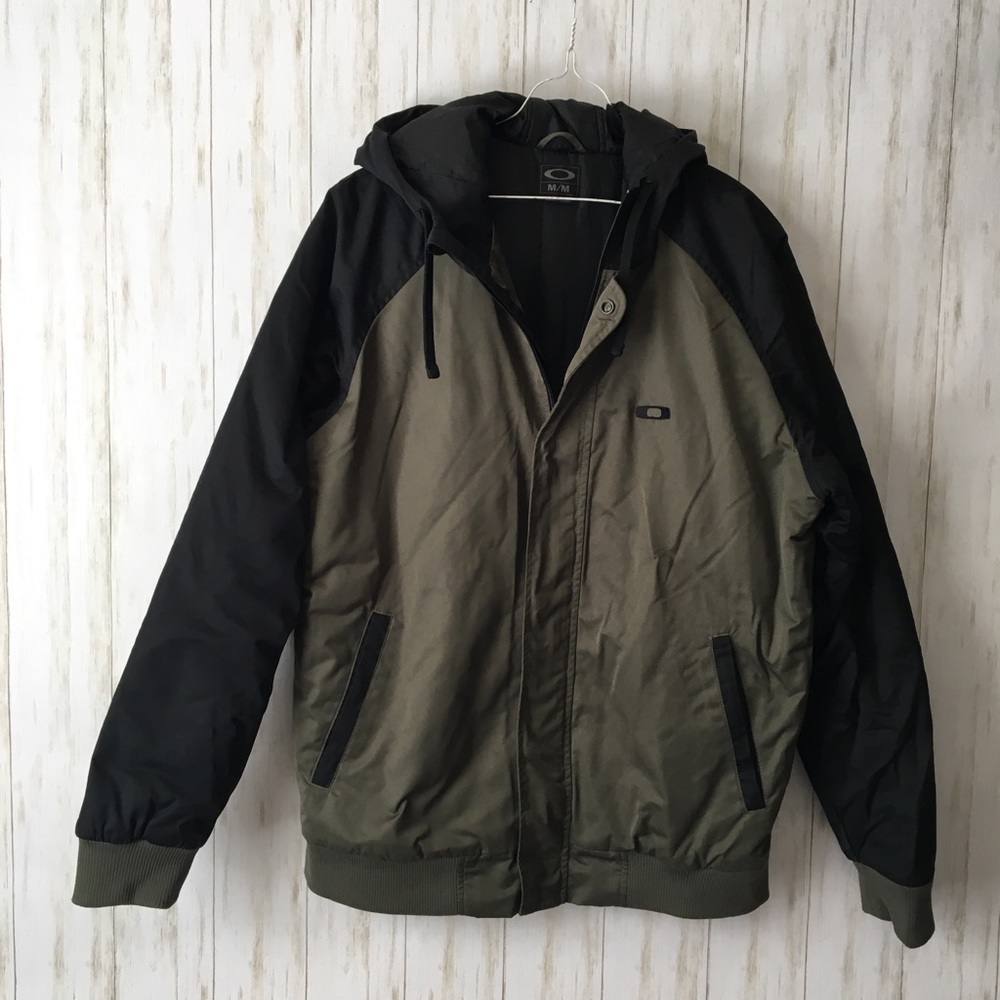 Oakley Insulated Hunter Green Black Hooded Coat